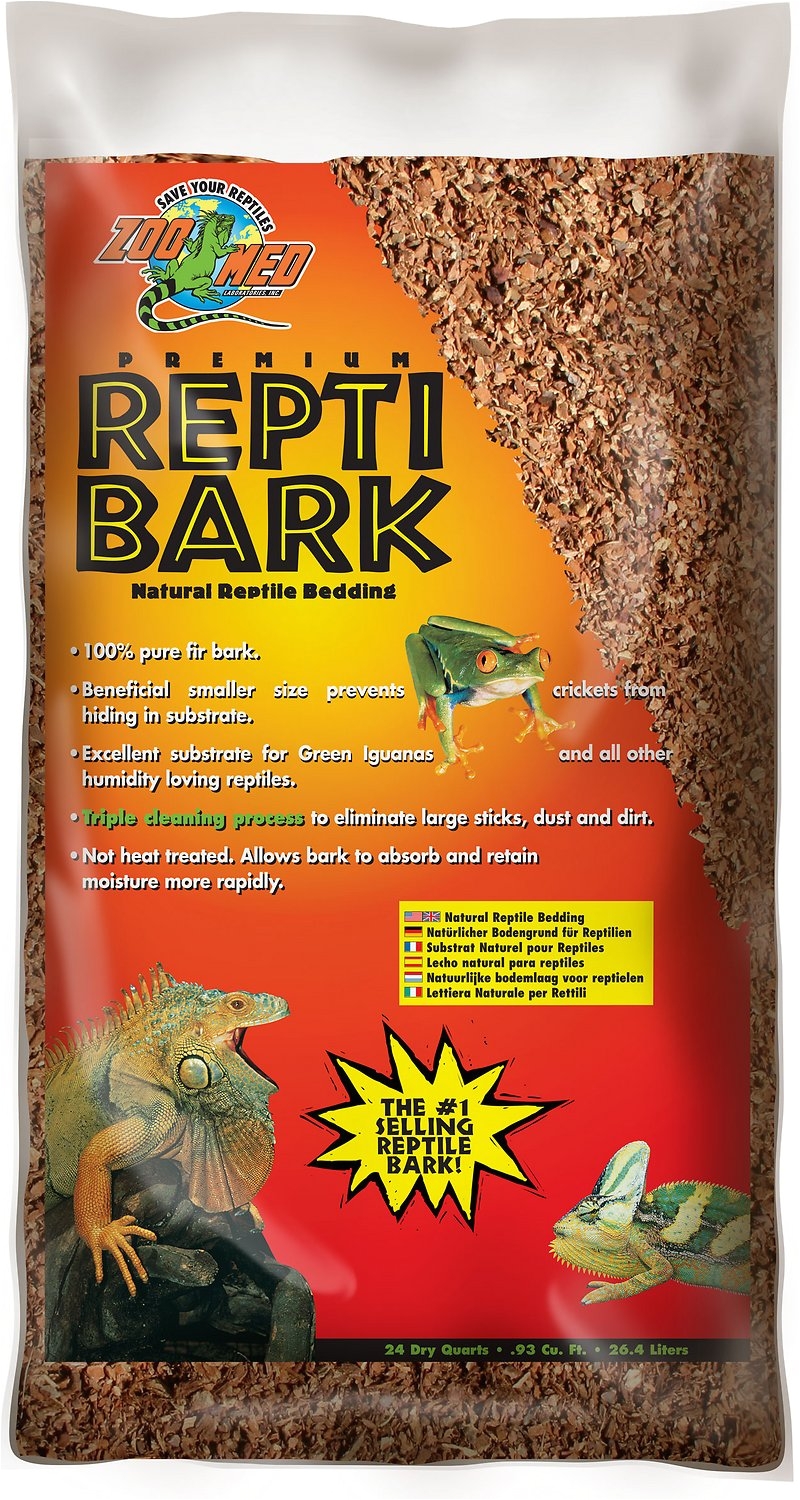 zoo med premium repti bark natural fir reptile bedding 24 qt bag chewy com