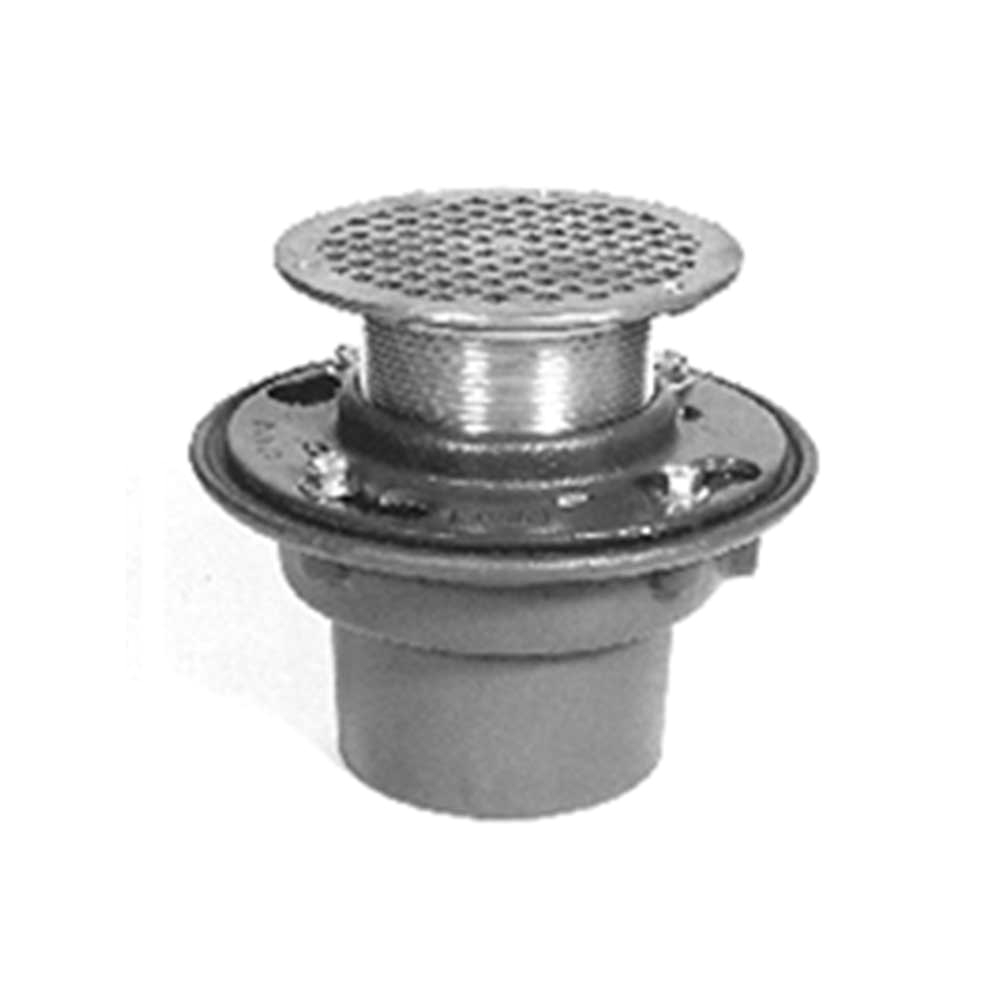 zurn zb415 floor drain with 7 heel proof type b polished bronze strainer