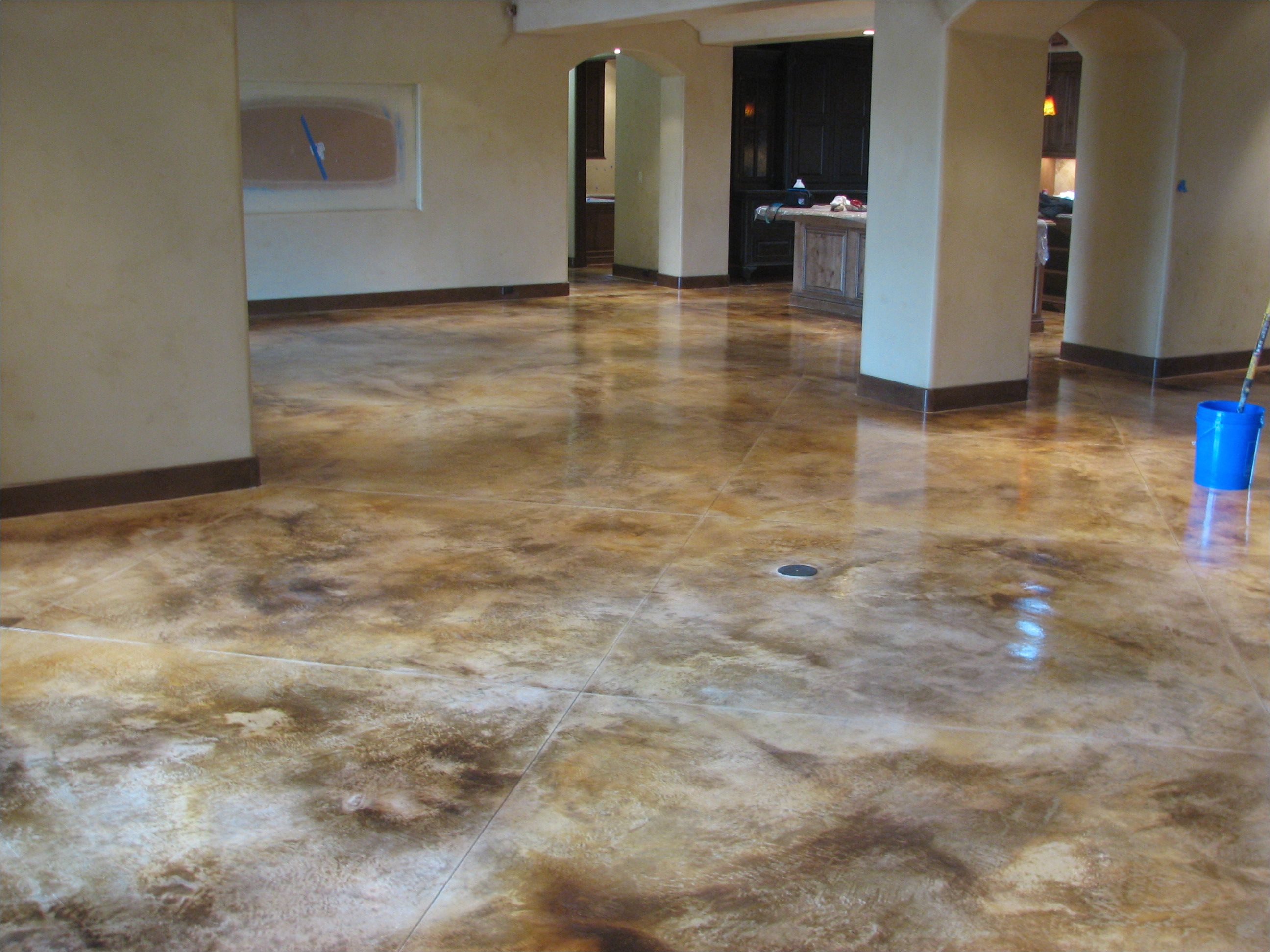 Concrete Floor Finishes Do It Yourself Photos Of Concrete Dye This is A Brown Acid Stain On Raw Concrete