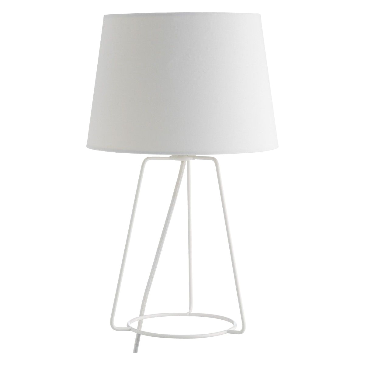 lula white metal table lamp with fabric shade buy now at habitat uk