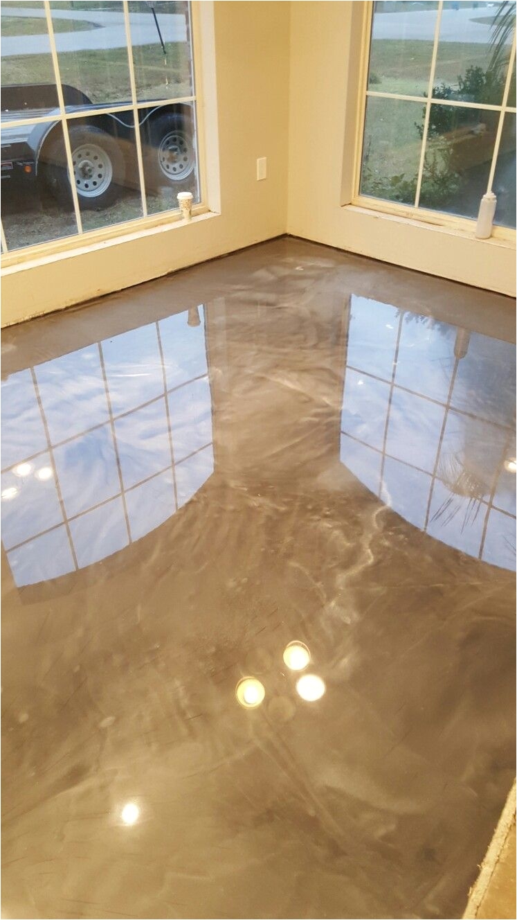 Industrial Flooring Types Titanium and Pearl Reflector Metallic Epoxy Floor by Ras Epoxy