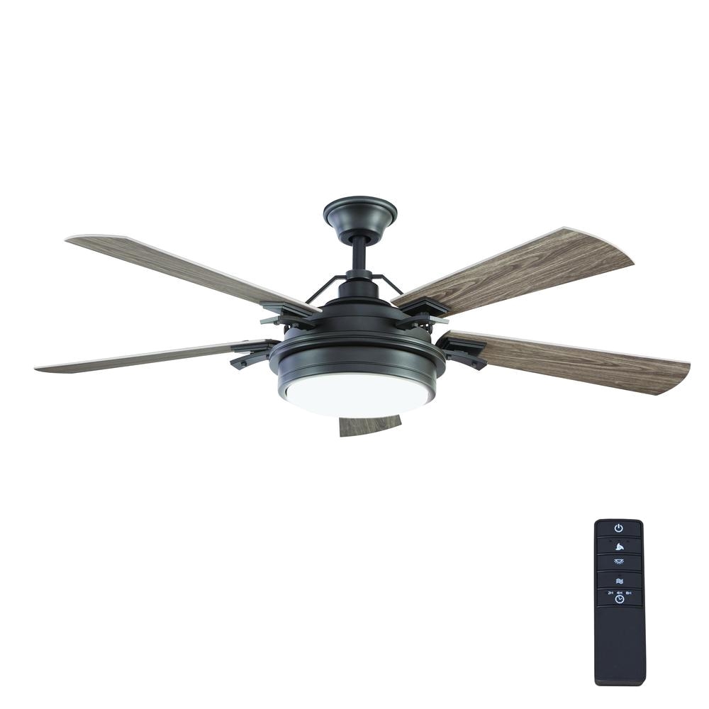 Outdoor Floor Fans Home Depot Home Decorators Collection Westerleigh 54 In Integrated Led Indoor