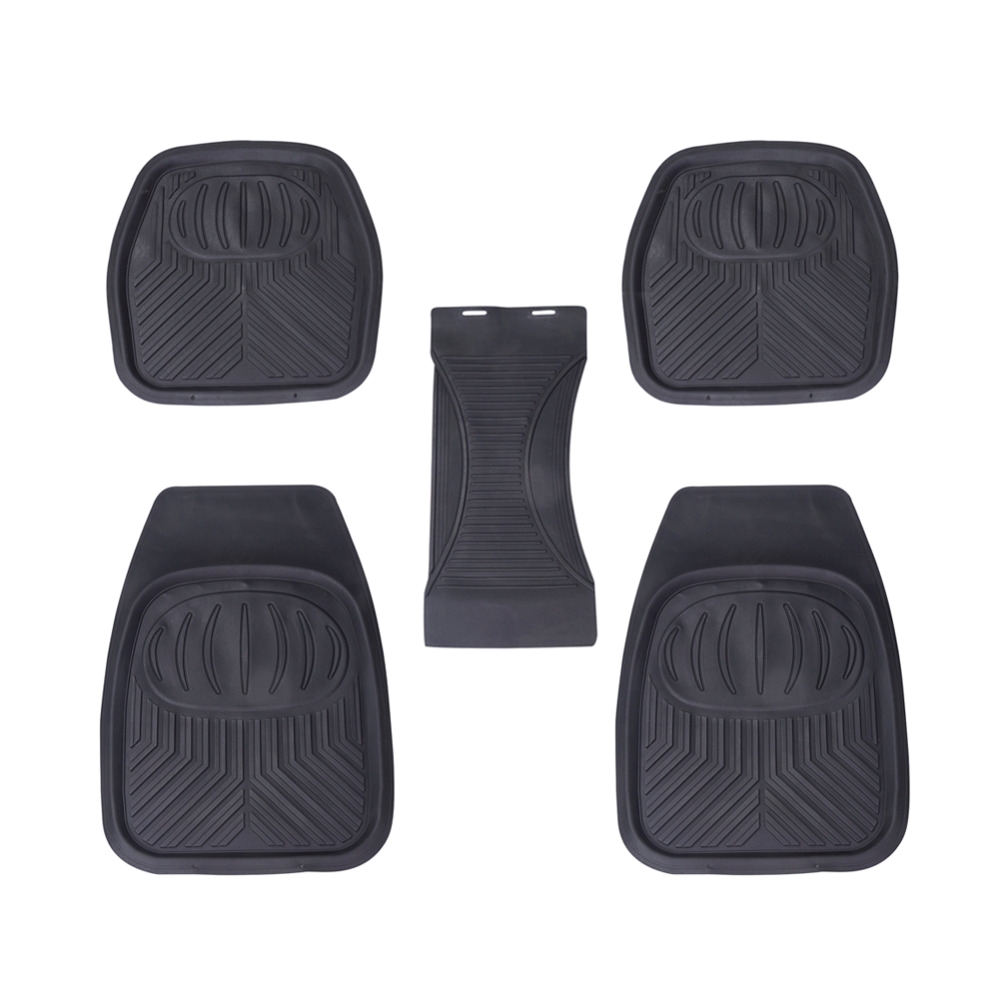 Safety First Floor Mat Car Floor Mats Silica Gel Front Rear Driver Passenger Seat Ridged