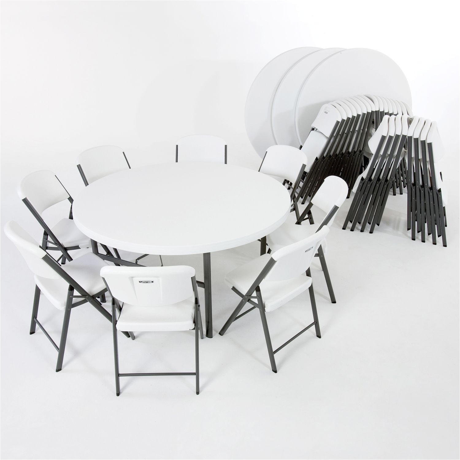 Sams Club Folding Directors Chairs Lifetime Combo 4 5 Round Table and 32 18 5 Commercial Folding