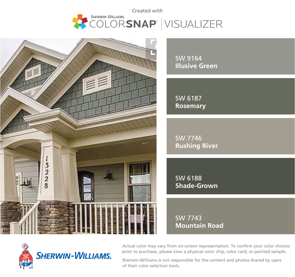 Sherwin Williams Exterior Epoxy Floor Paint I Found these Colors with Colorsnapa Visualizer for iPhone by