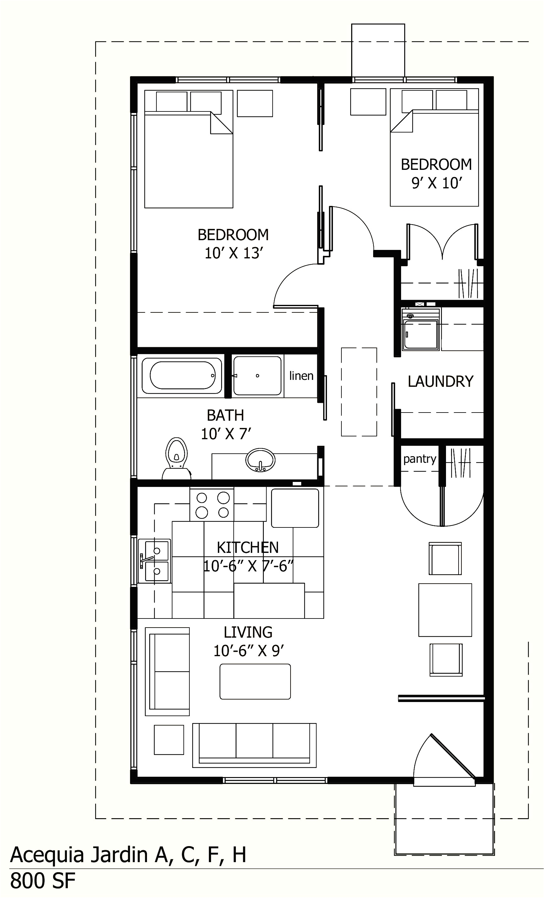i like this one because there is a laundry room 800 sq ft floor