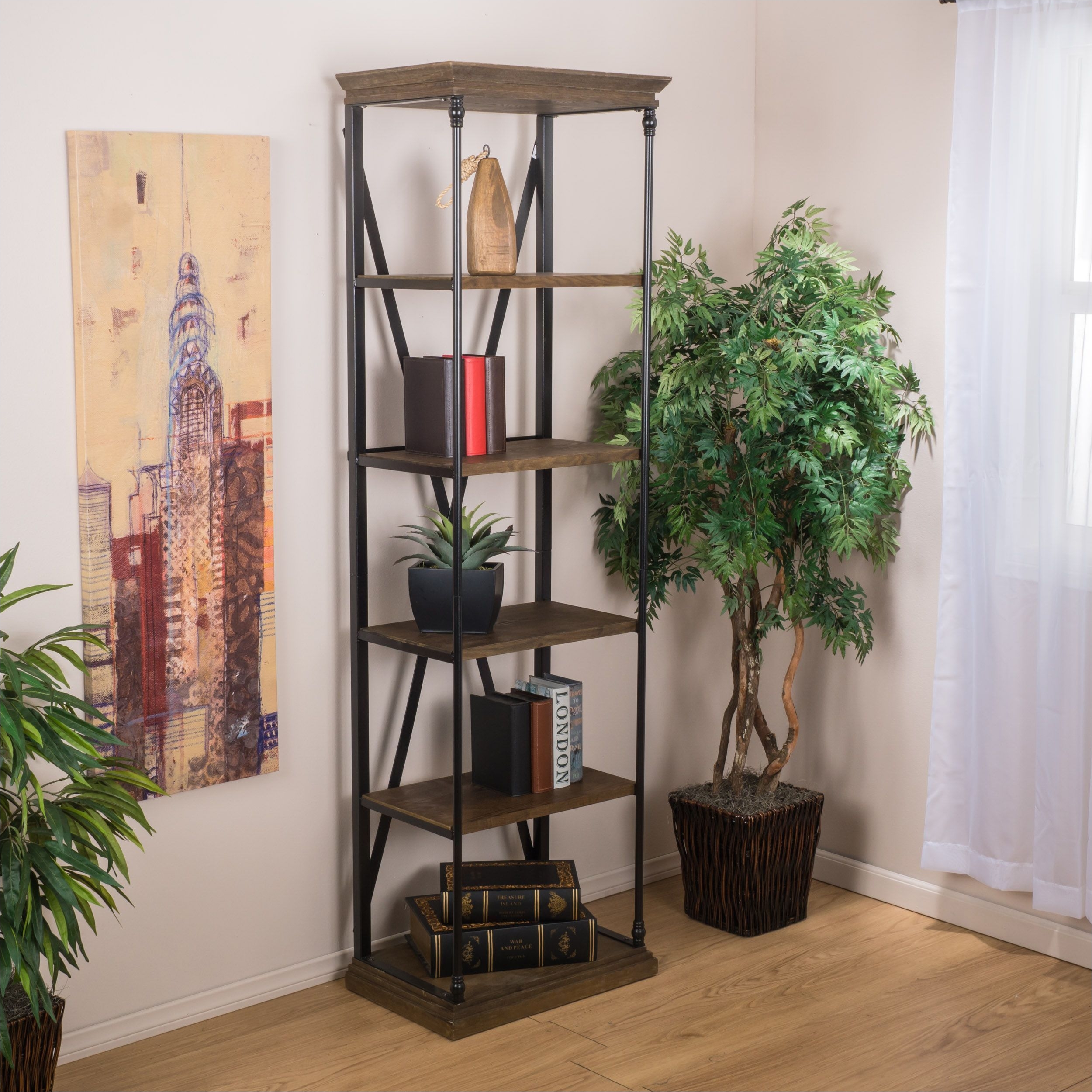 Appleton Furniture Stores Christopher Knight Home Appleton Five Shelf Industrial Bookcase