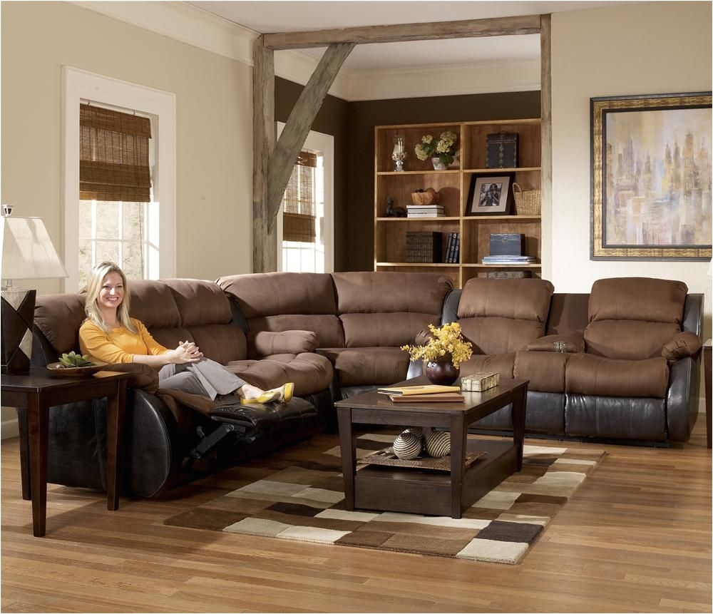 signature design by ashley presley espresso contemporary upholstered motion sectional levitz homestore reclining sectional sofa dallas fort worth