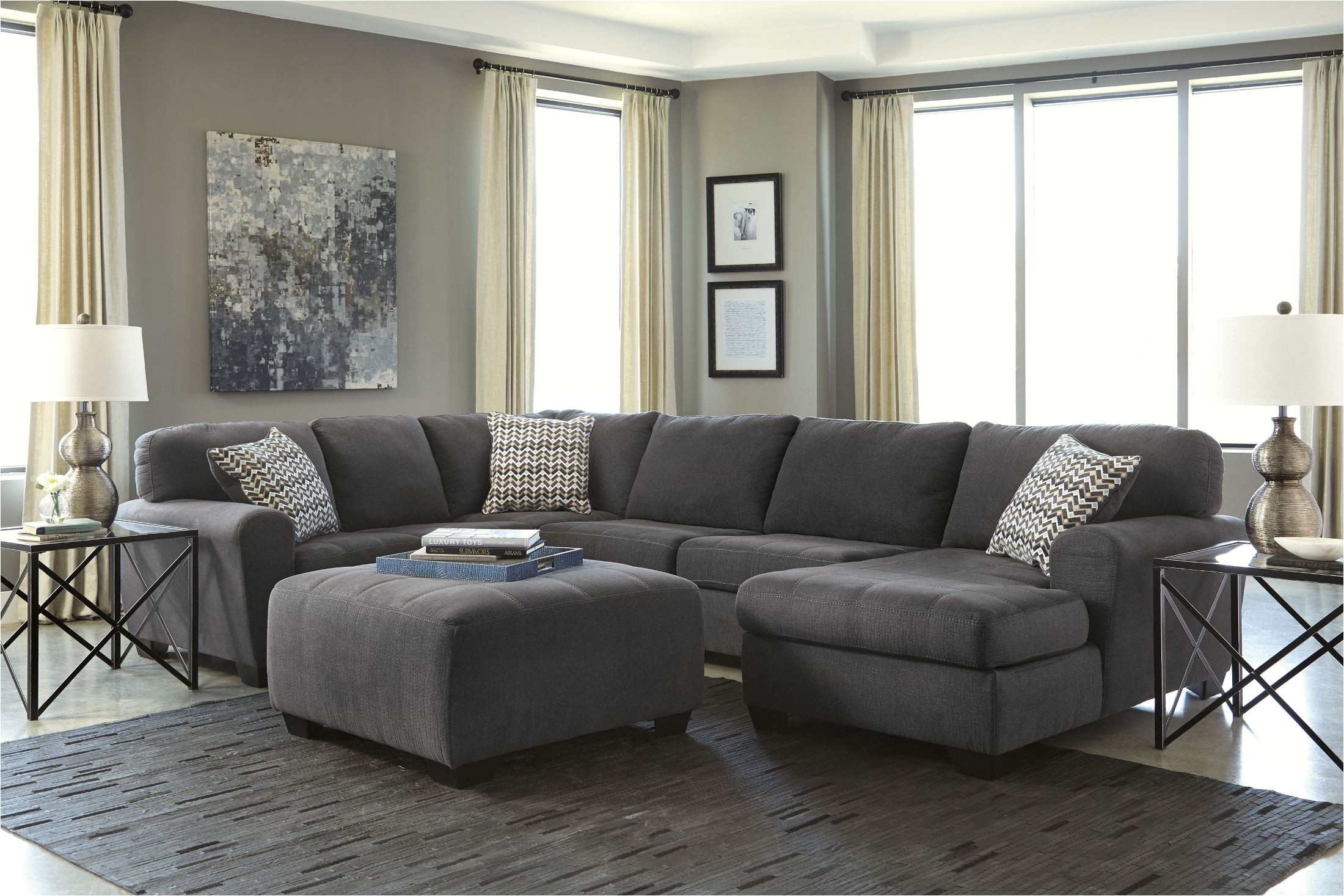 Ashley Furniture Midland Tx Awesome ashley Furniture Chaise sofa sorenton Slate Raf Sectional