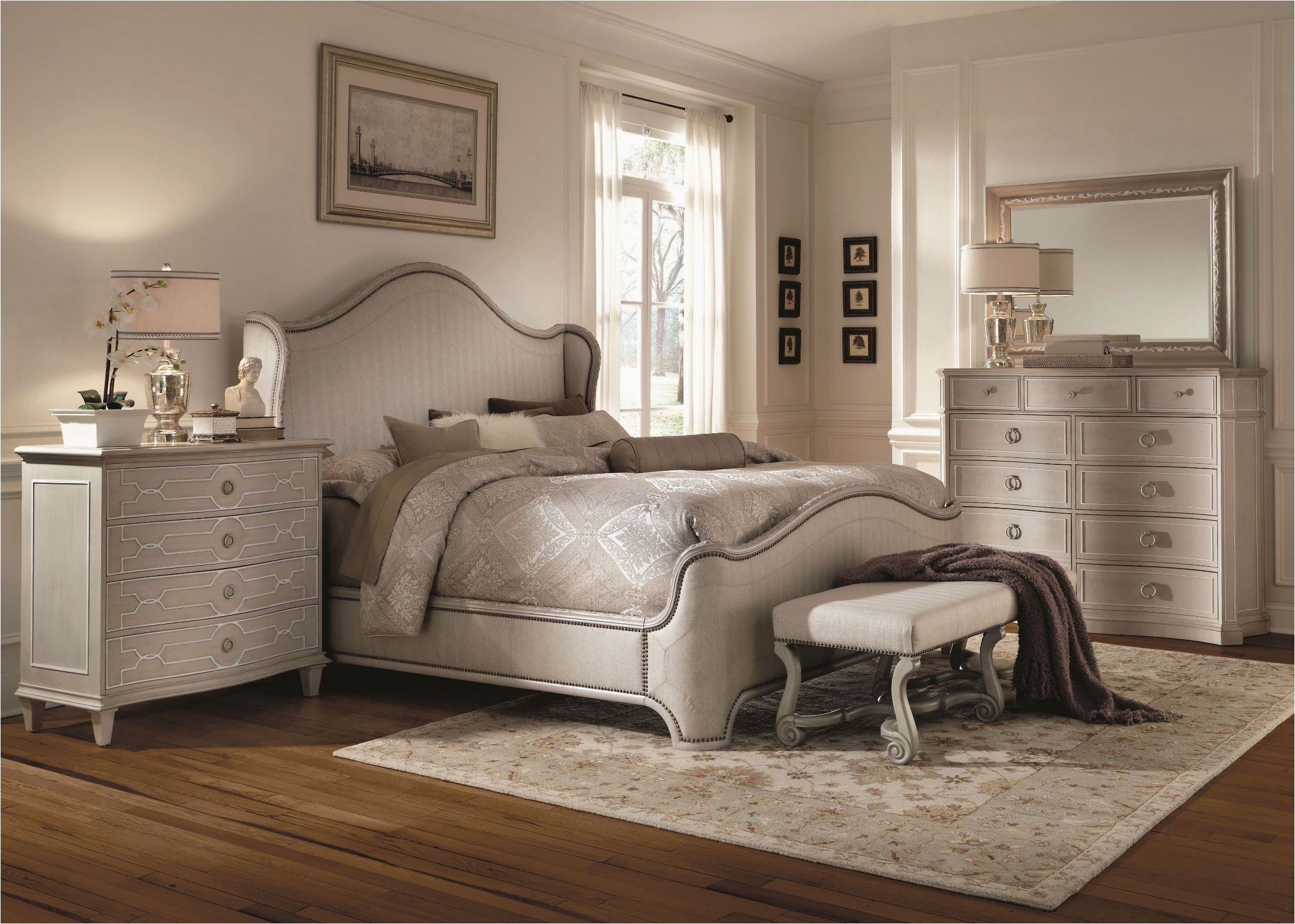 ashley furniture bedroom benches inspirational chateaux grey upholstered shelter bedroom set from art bedroom stock of
