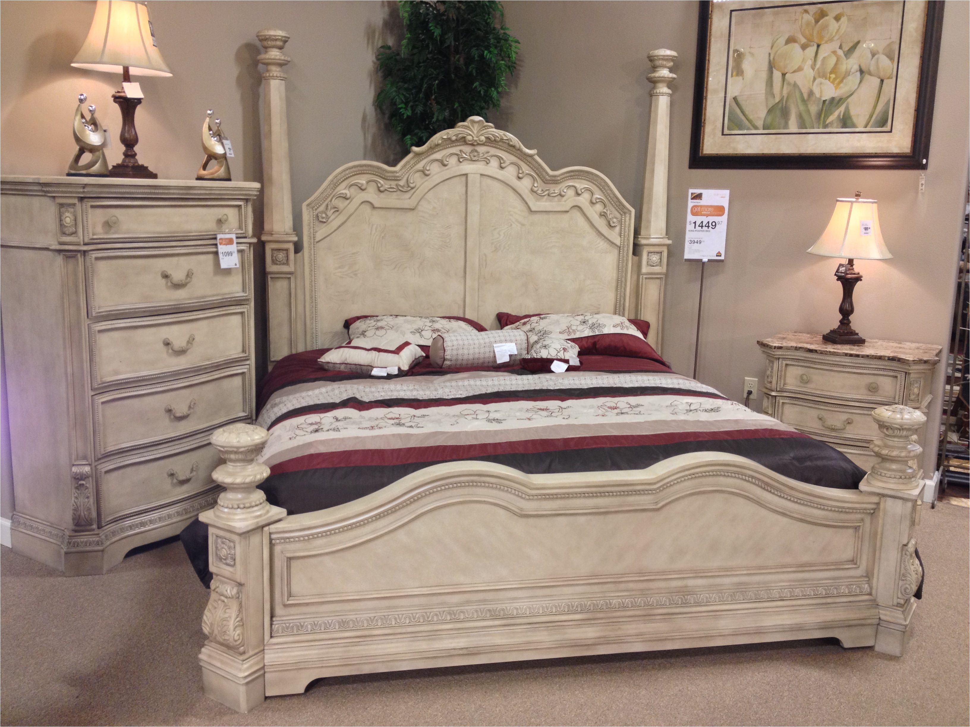 natural finish ashley furniture sleigh bed for pretty bedroom furniture ideas