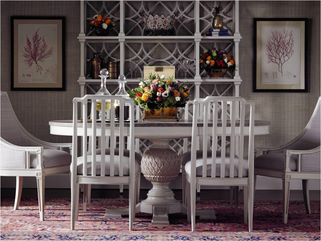 stanley furniture preserve7 piece artichoke pedestal table set