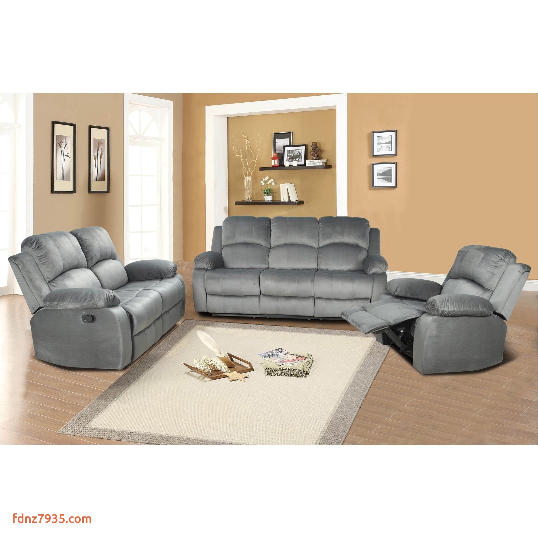 odessa light grey reclining sofa set light grey