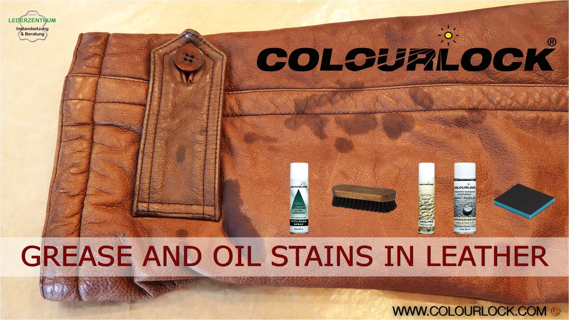 grease stains and oil stains in leather