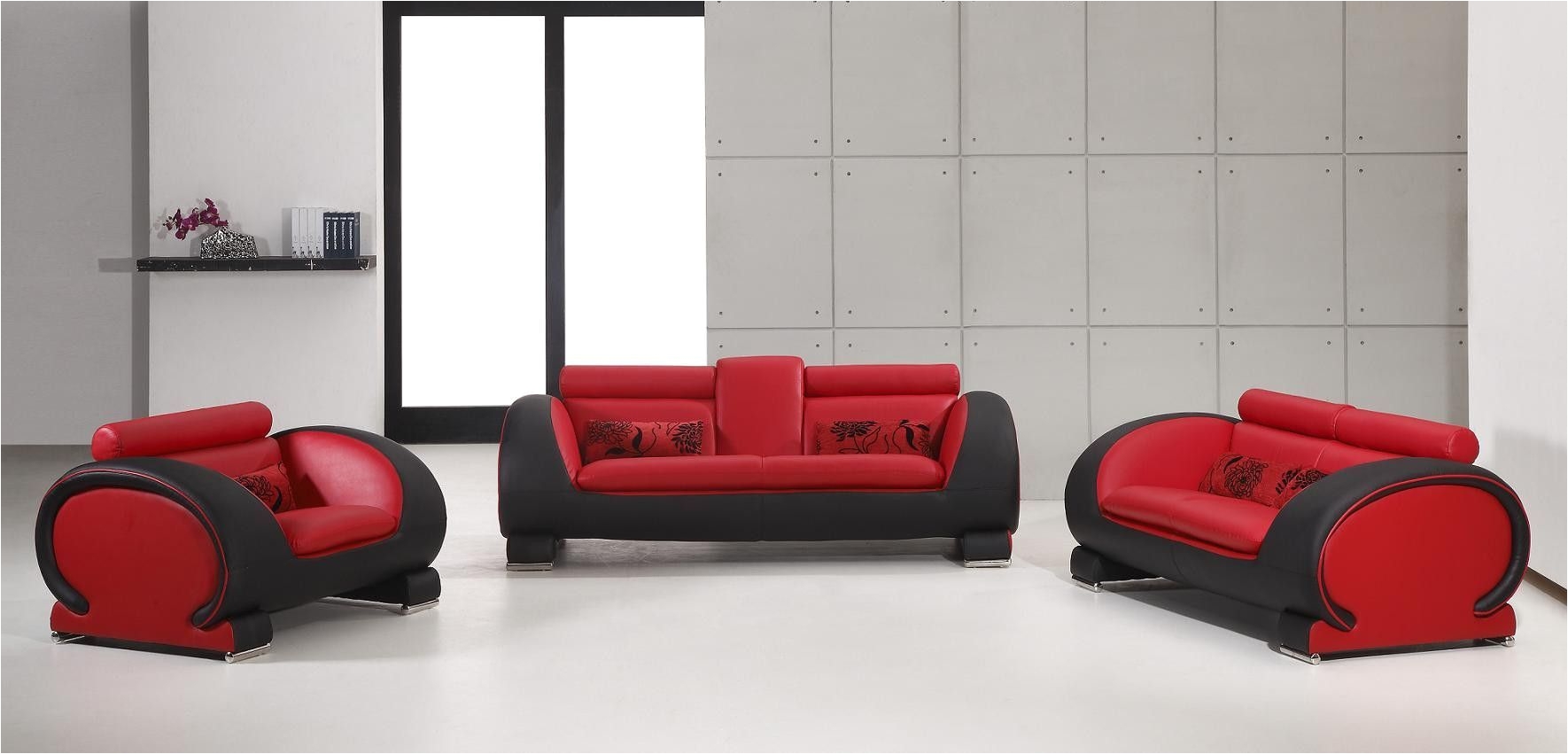 Casa Furniture orlando Divani Casa 2811 Modern Bonded Leather sofa Set Game Room