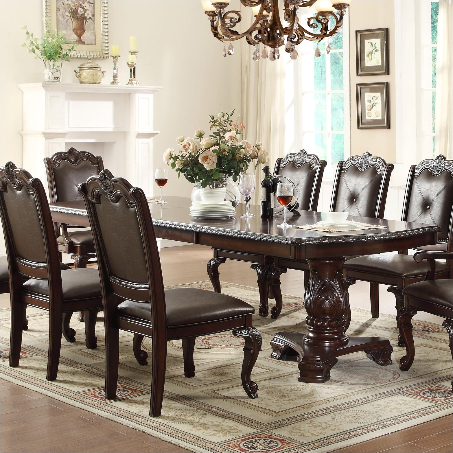 crown mark kiera dining table item number 2150t 44108 legtop