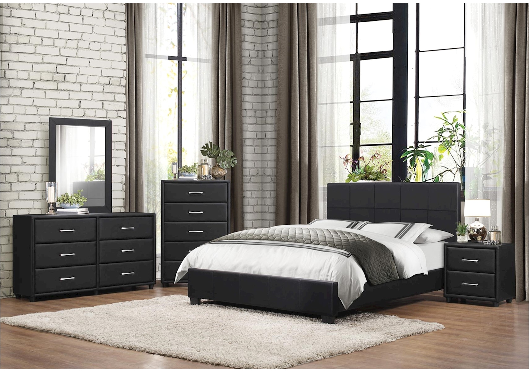 onyx 4 pc queen bedroom set