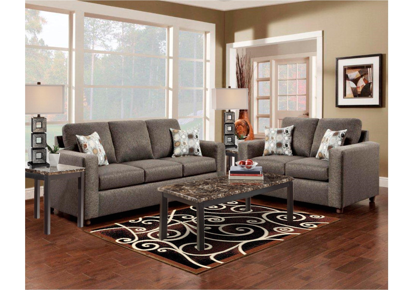 vivid 2 pc living room set