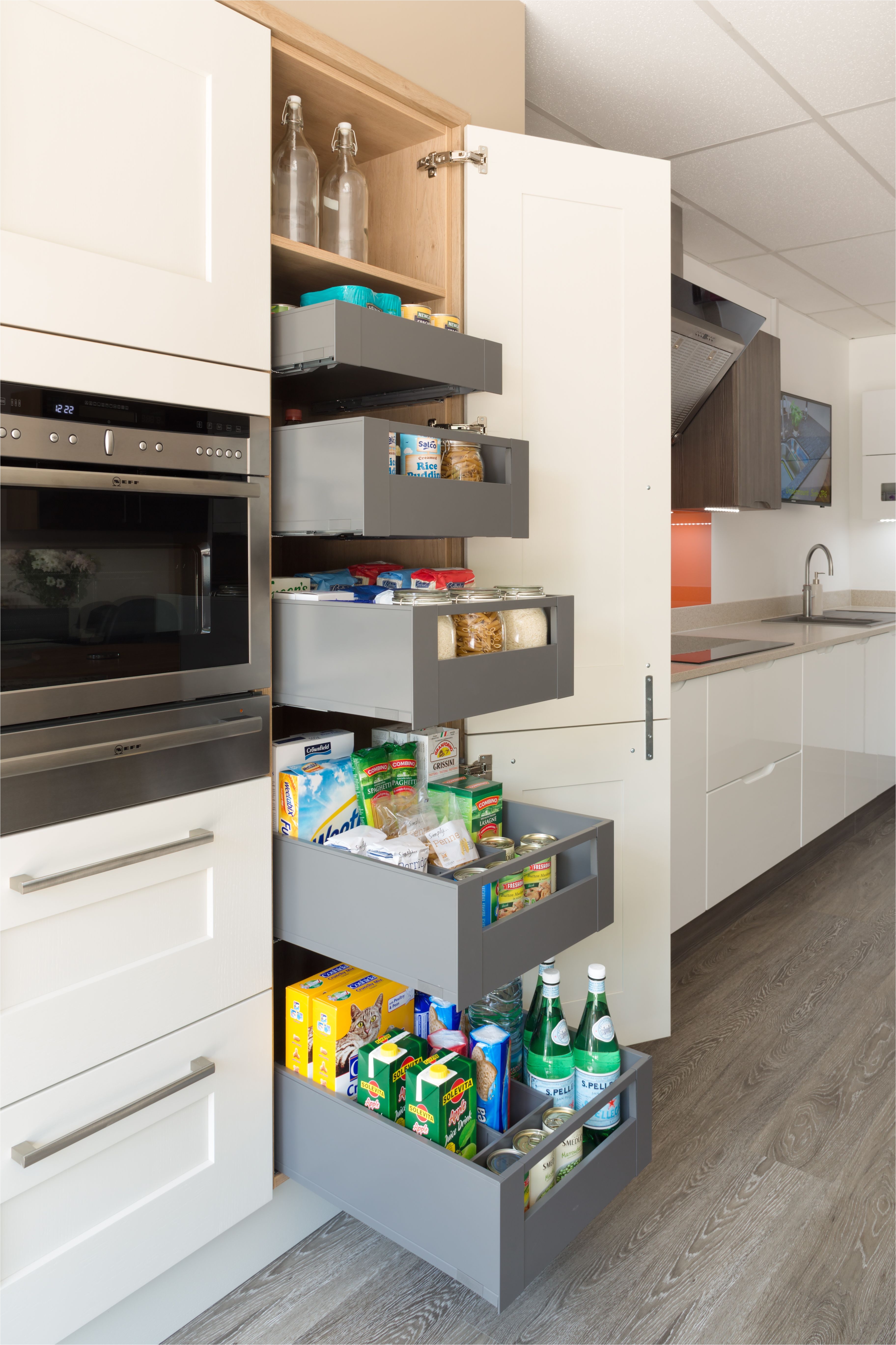 blum legrabox space tower in orion grey blum legrabox larder storage