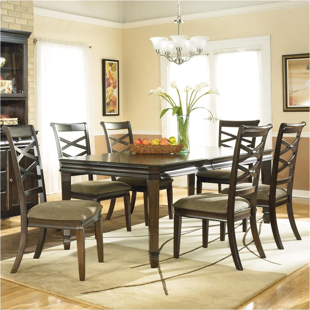 ashley furniture hayley contemporary 7 piece dining set with x back chairs ahfa dining 7 or more piece set dealer locator