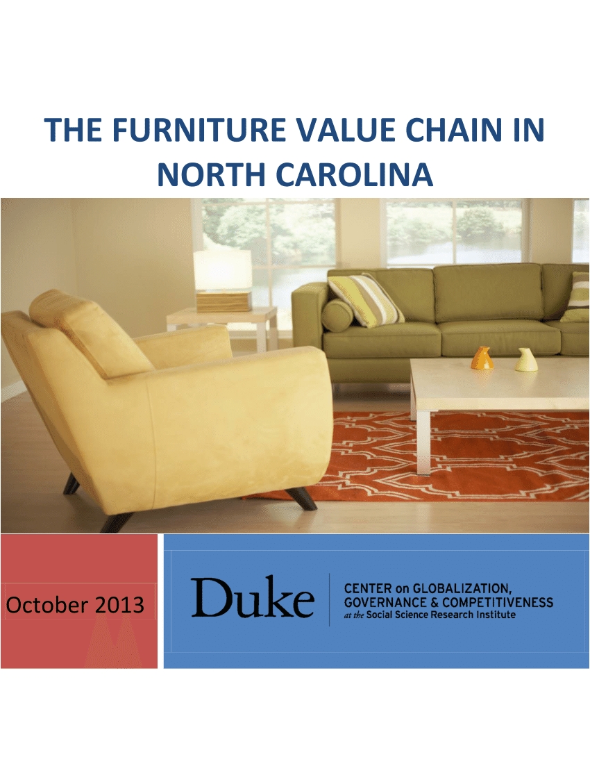 pdf the furniture value chain in north carolina