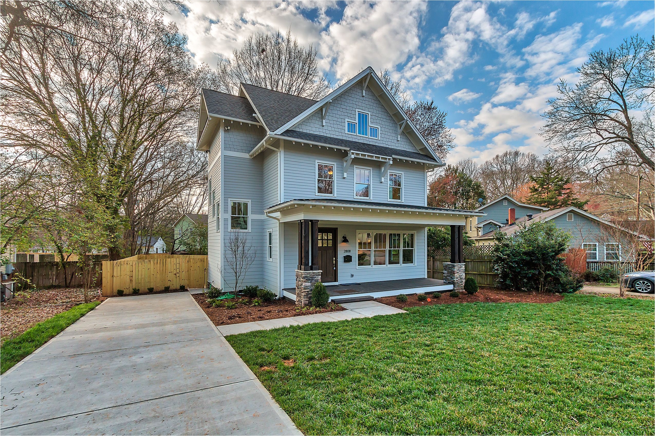 custom craftsman home in plaza midwood charlotte nc grandfather homes