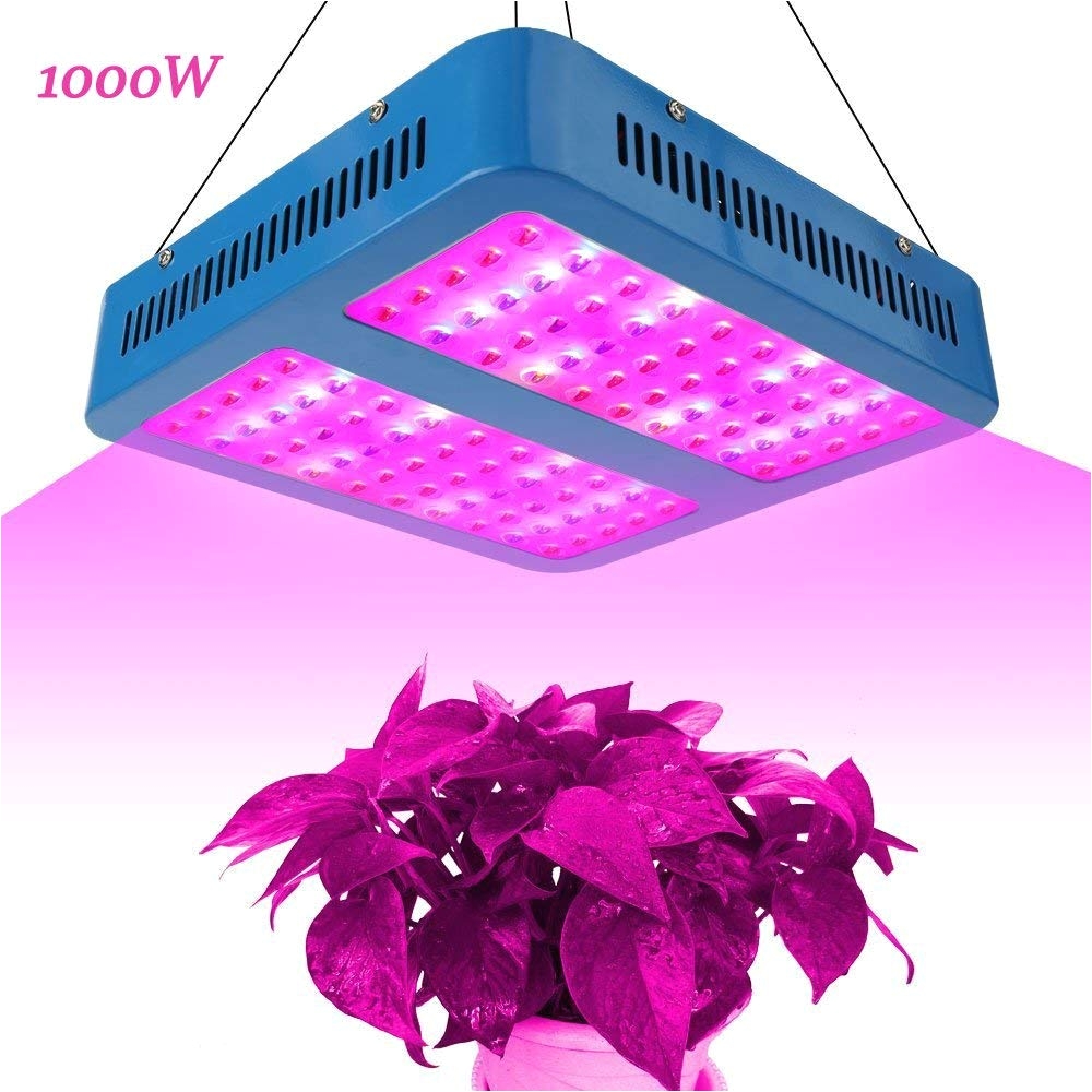 amazon com 1000w led grow light triple chips full spectrum hanging lamp ir uv aluminum made with daisy chain for indoor plants hydroponic greenhouse