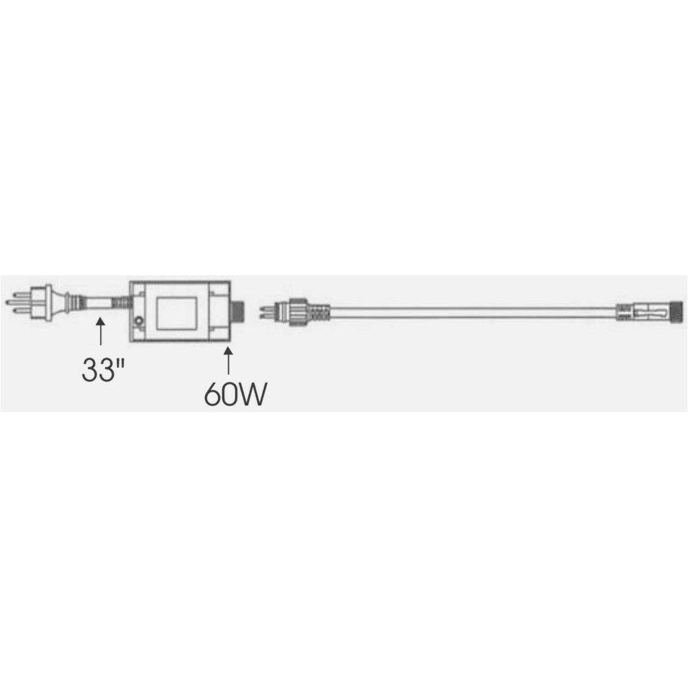 jesco lighting trans60w od accessory 12 volt transformer with power cord and 60 watt tap to expand