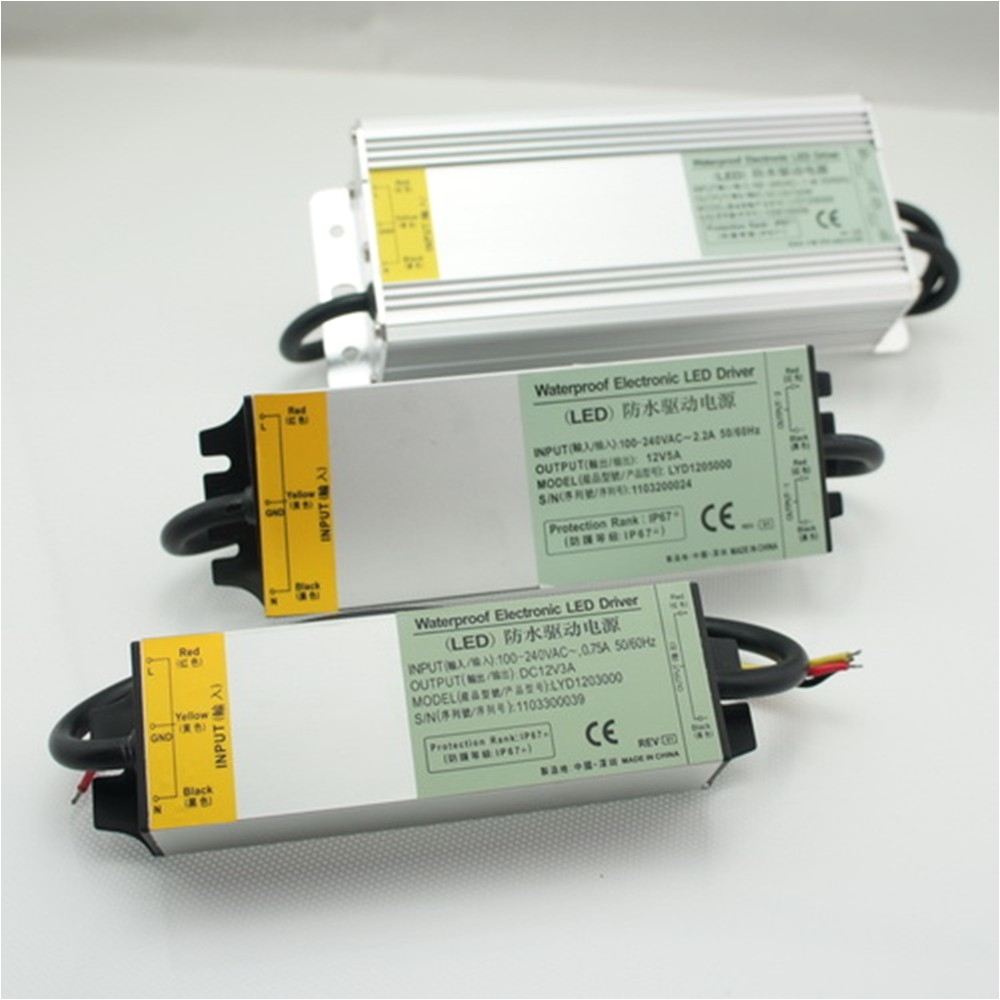 outdoor waterproof ip67 metal housing led transformer power supply ac110v 220v to dc 12v 24v