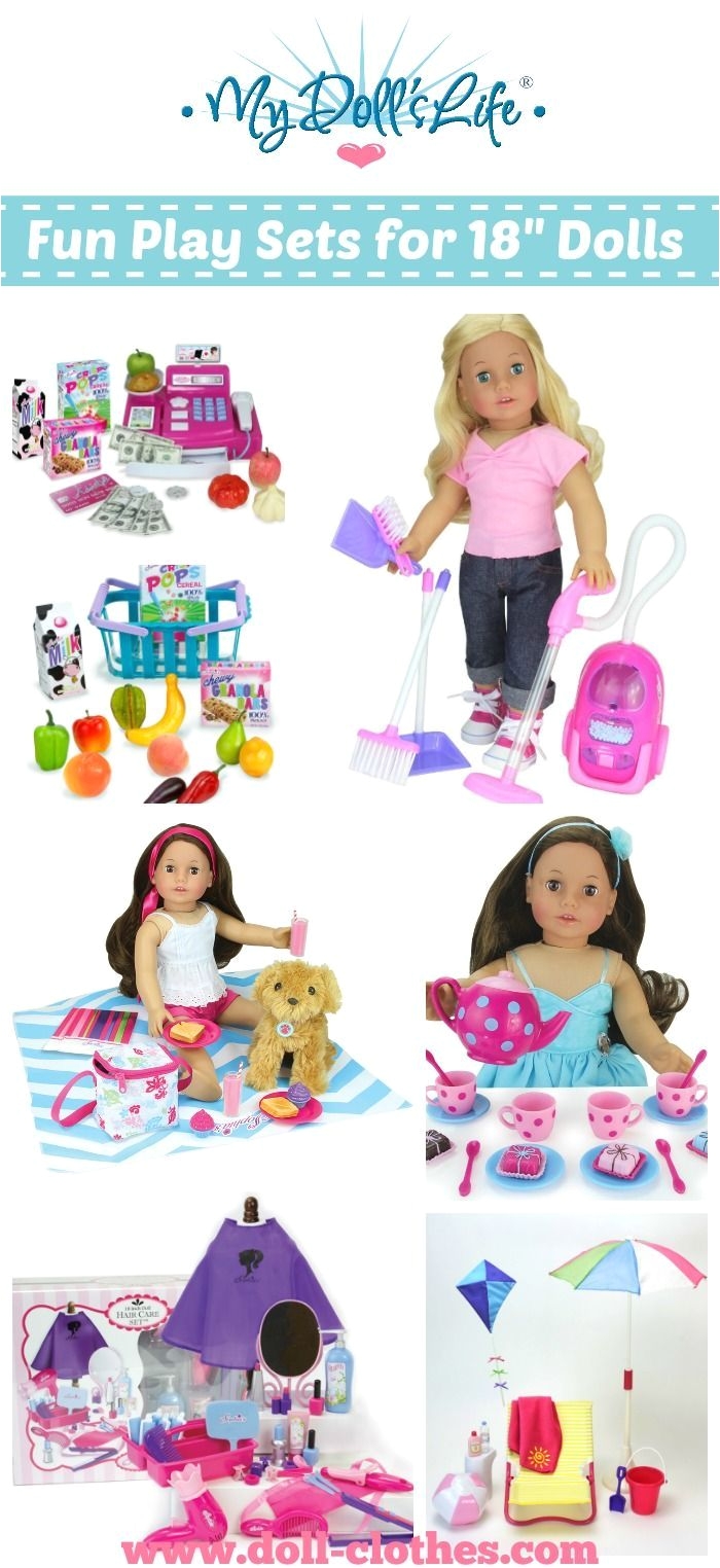 18 inch doll furniture toys food sets my dolls life