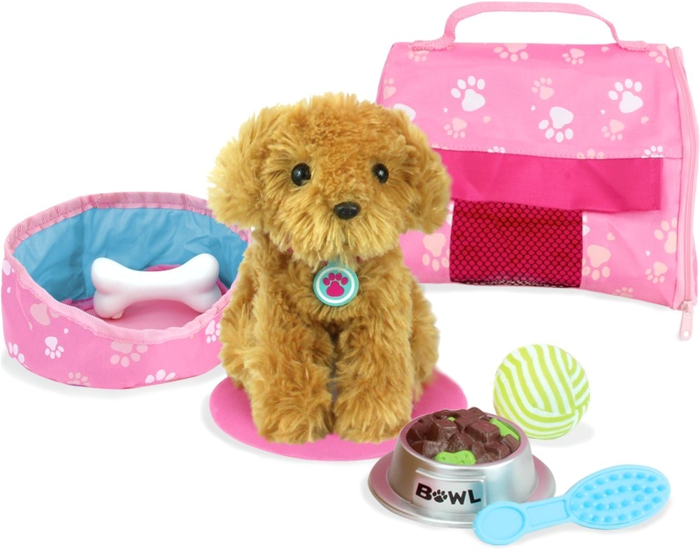 amazon com sophias pets for 18 inch dolls complete puppy dog play set perfect doll toy for 18 inch american girl dolls more