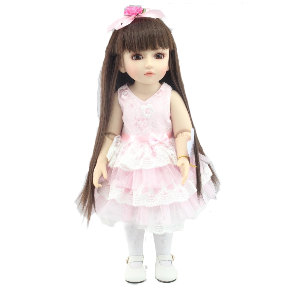 npk 1 4 bjd doll 45cm 18 ball jointed reborn babies doll girl full vinyl adora lifelike newborn baby bonecas bebe kid bath toys in dolls from toys