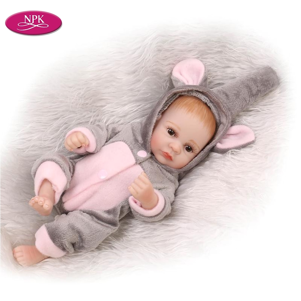 npk baby bath toys doll full body silicone vinyl 27cm 11 simulation little baby boys girls reborn dolls play house fake babies in dolls from toys hobbies