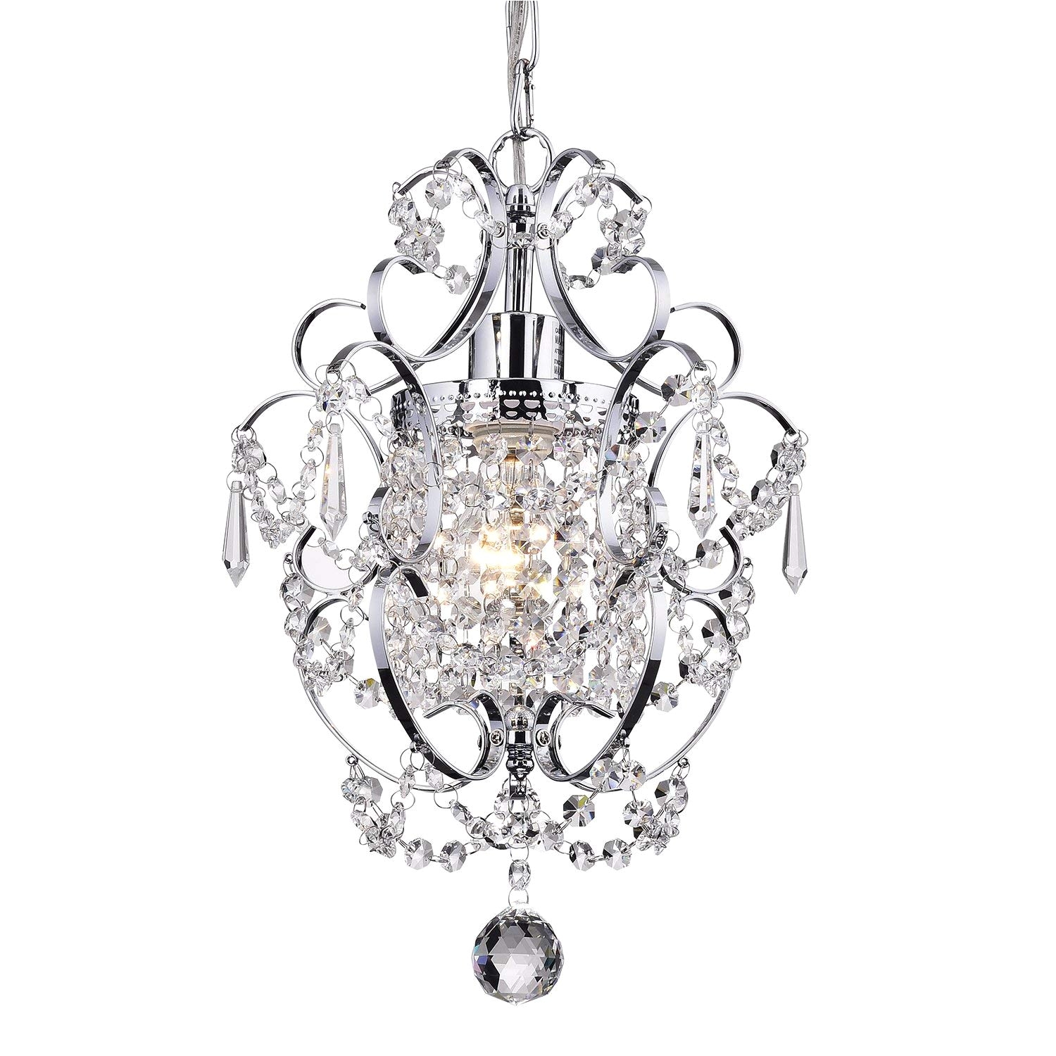 amorette chrome finish mini chandelier wrought iron ceiling light fixture amazon com