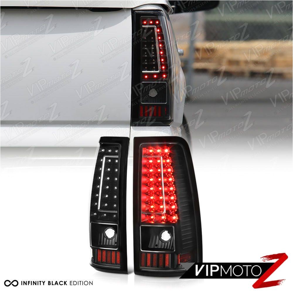 2003 2006 chevy silverado 1500 2500 3500 c shape black led rear tail lights