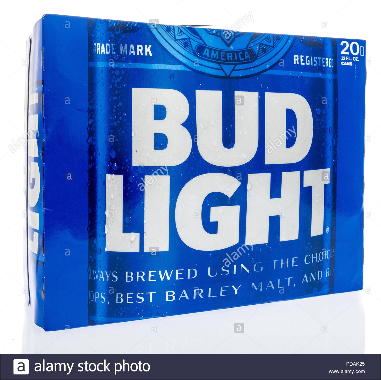winneconne wi 7 august 2018 a case of bud light beer on an