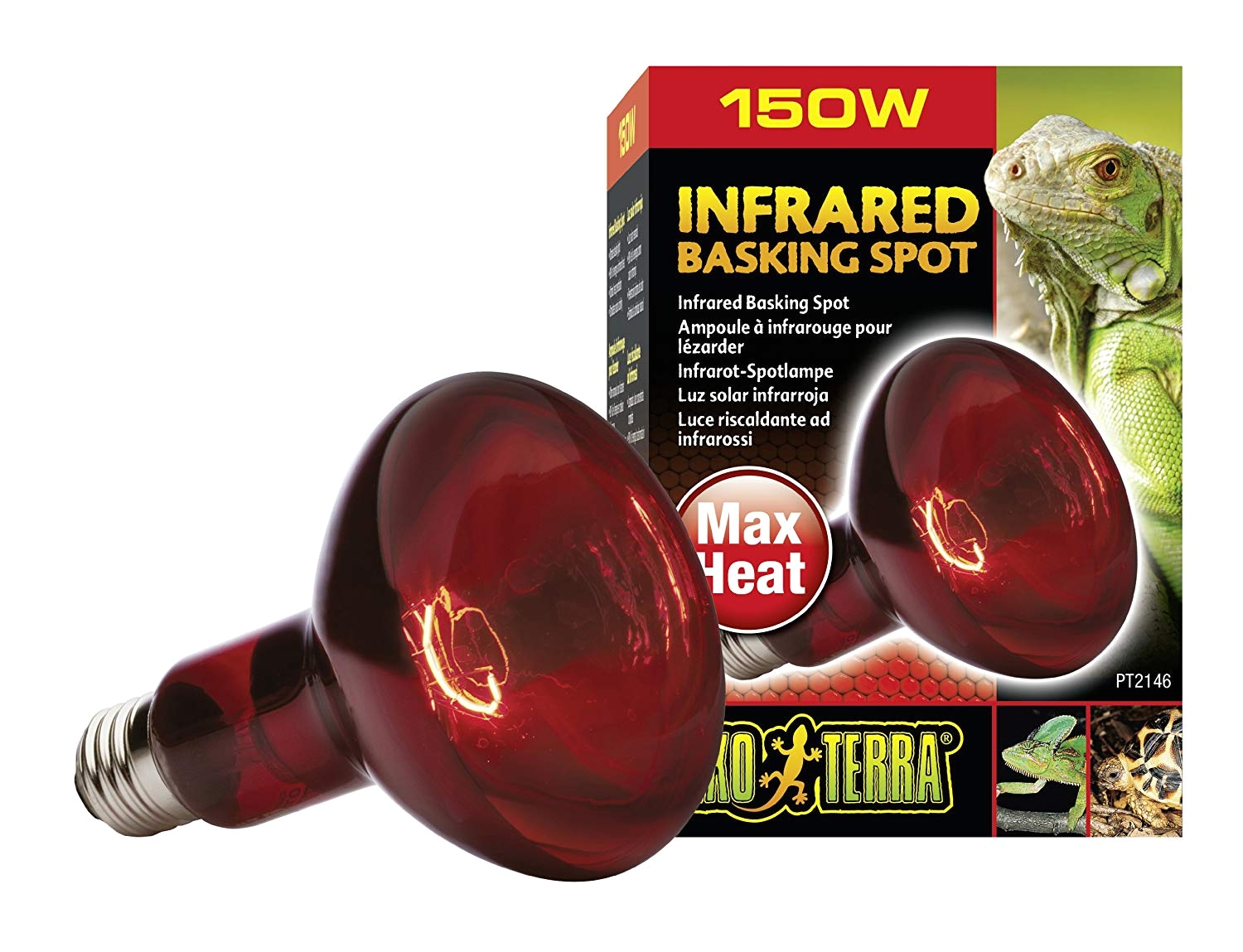 amazon com exo terra heat glo infrared spot lamp 150 watt 120 volt pet habitat heat lamps pet supplies