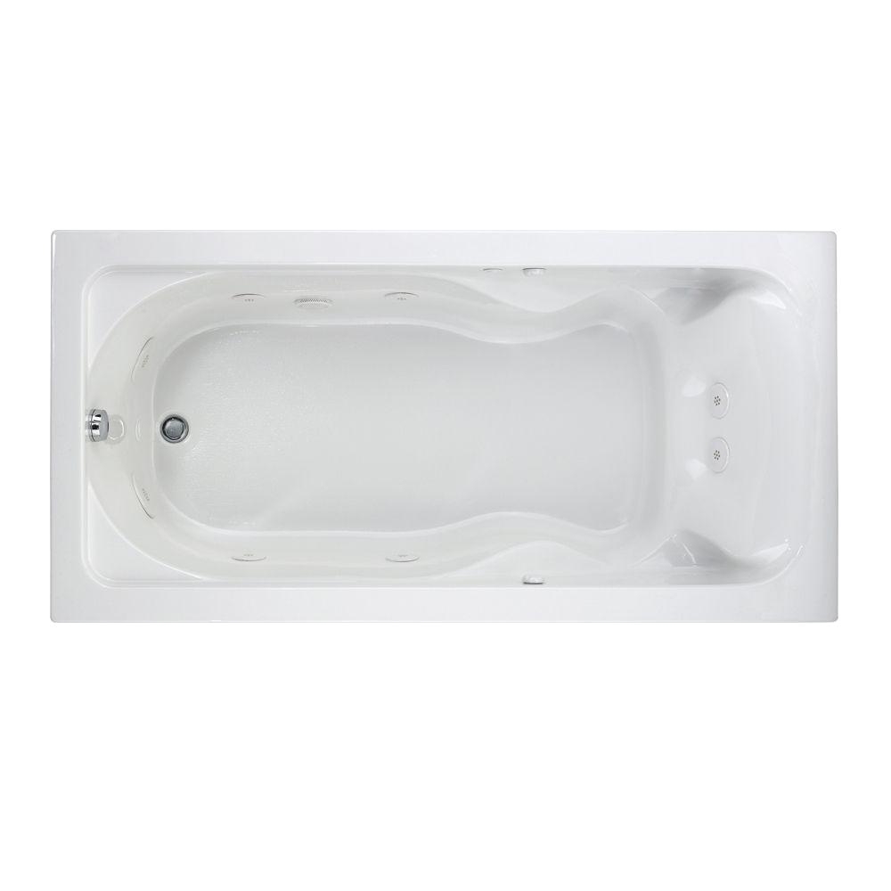 lifetime cadet everclean 72 in x 36 in whirlpool tub with reversible