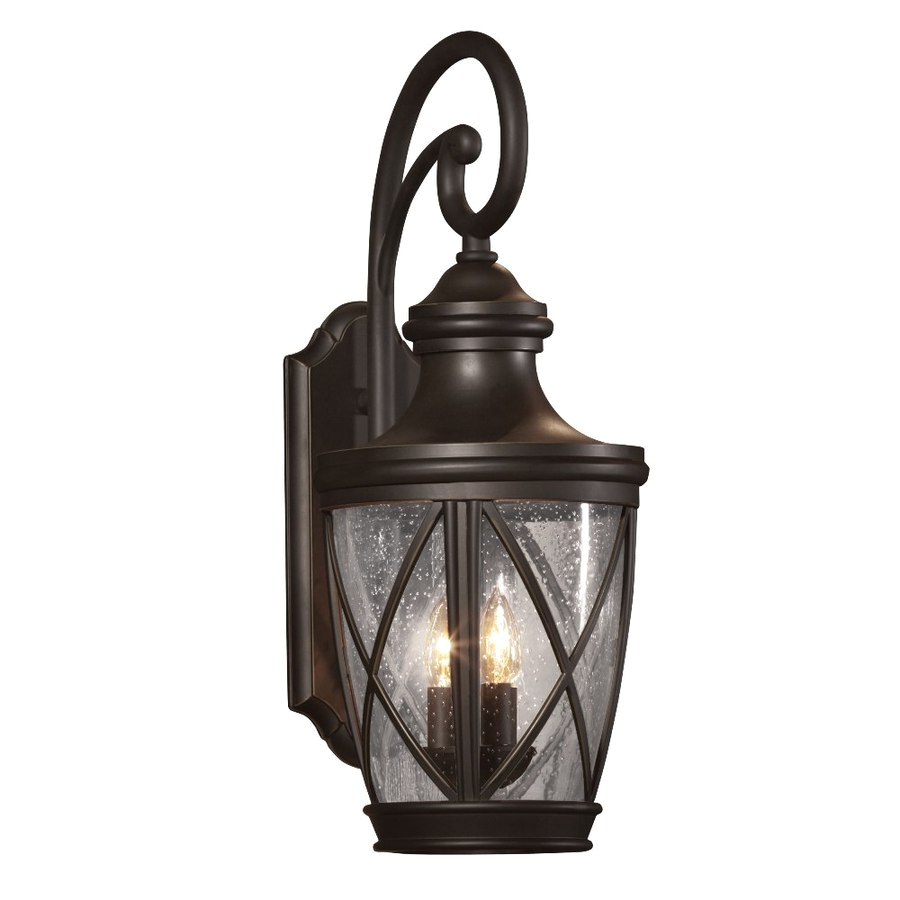 allen roth castine 23 75 in h rubbed bronze outdoor wall light