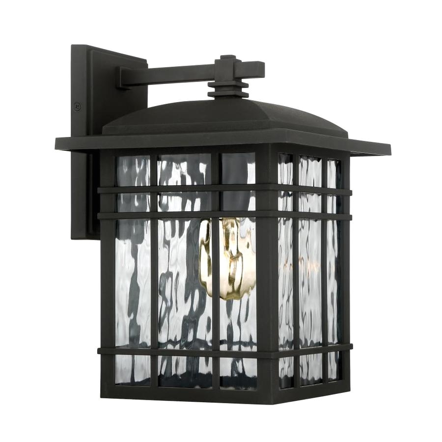 quoizel canyon 12 75 in h matte black outdoor wall light