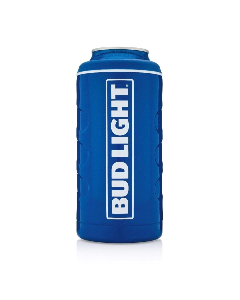 amazon com bud light brumate hopsulator stainless steel can insulator sports outdoors