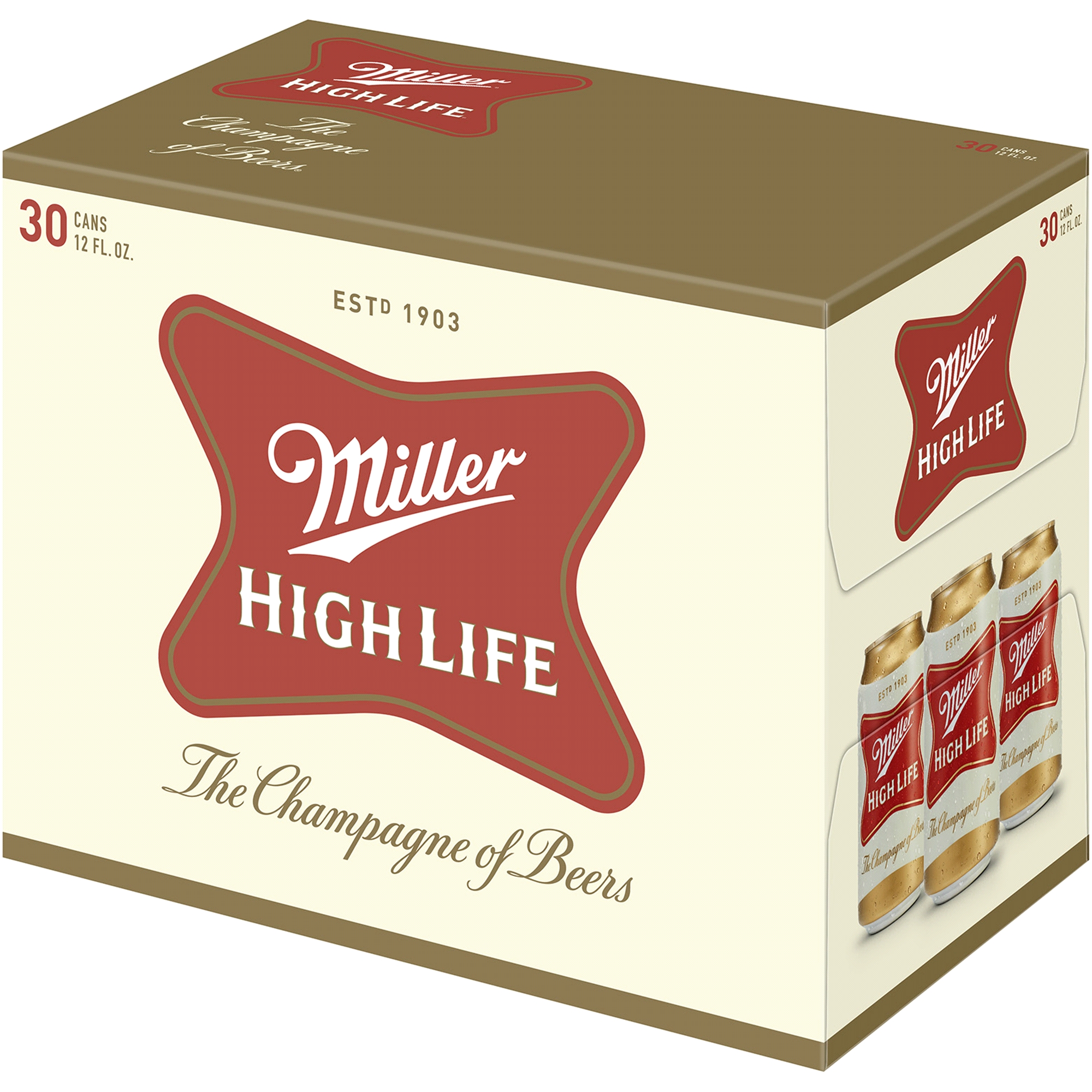 miller high life lager beer 30 pack 12 fl oz cans 4 6 abv