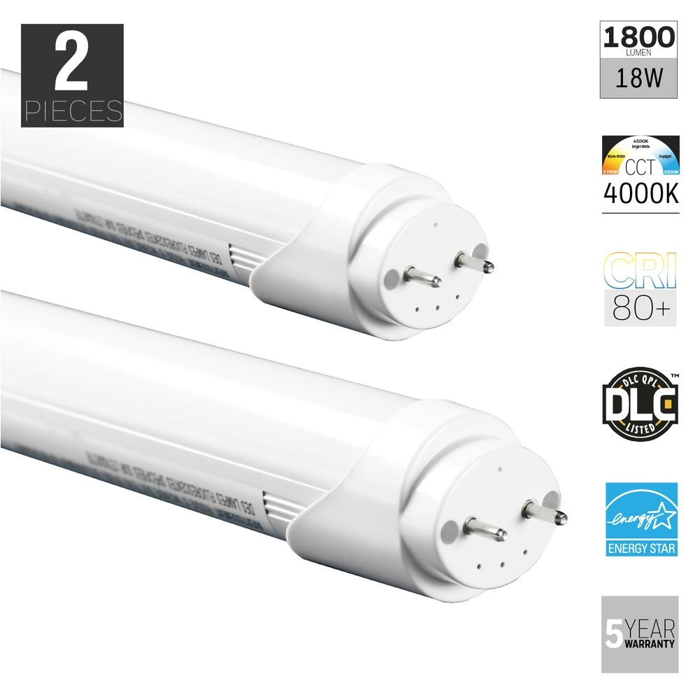 18w t8 nature white linear fluorescent light bulb 2 pack