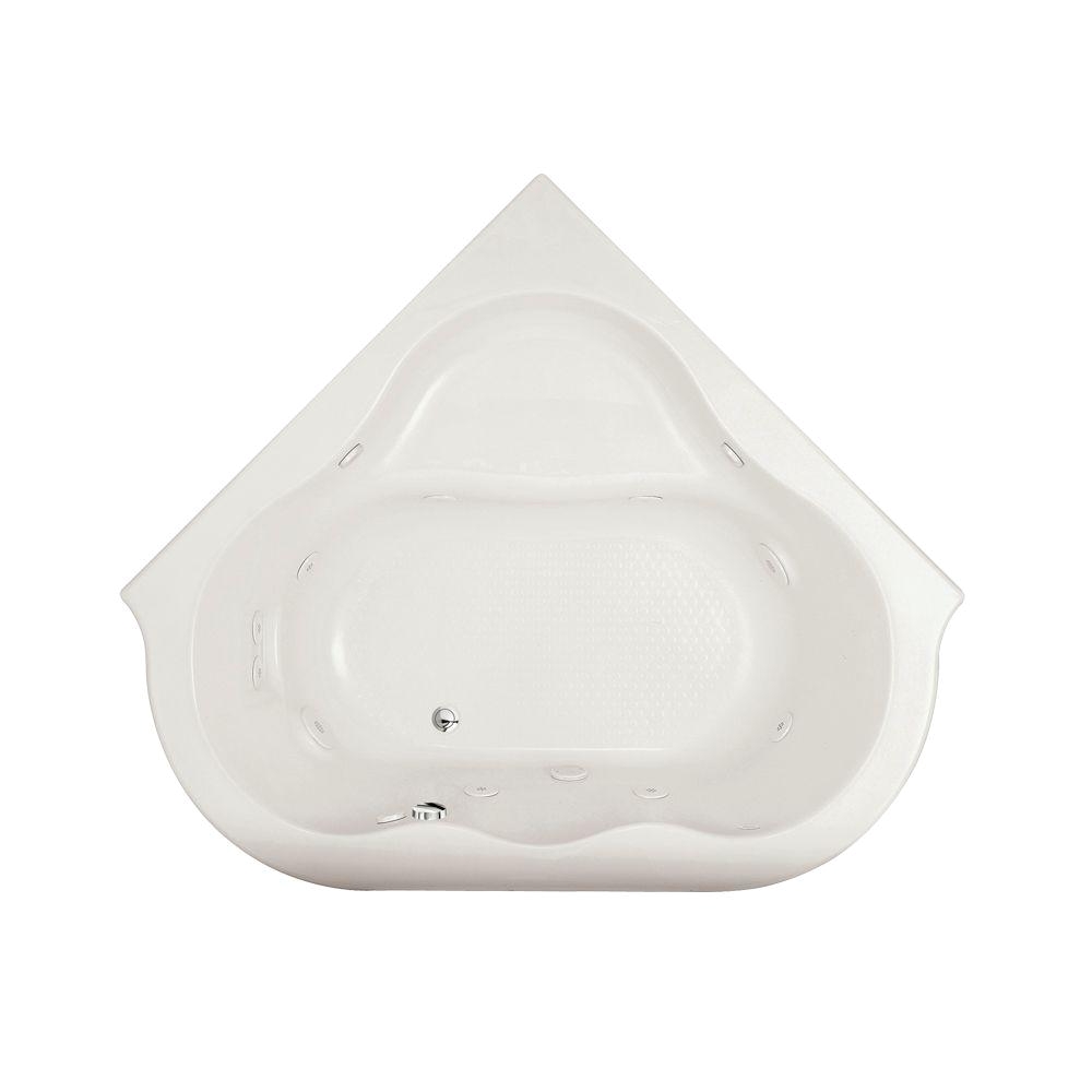 american standard evolution 77 in x 65 in corner everclean whirlpool tub with center