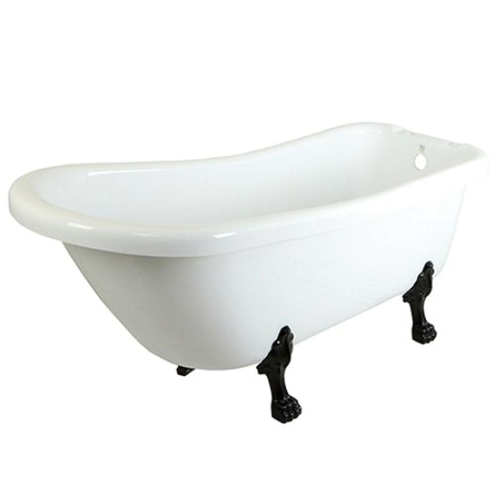 5 6 ft acrylic oil rubbed bronze claw foot slipper oval tub