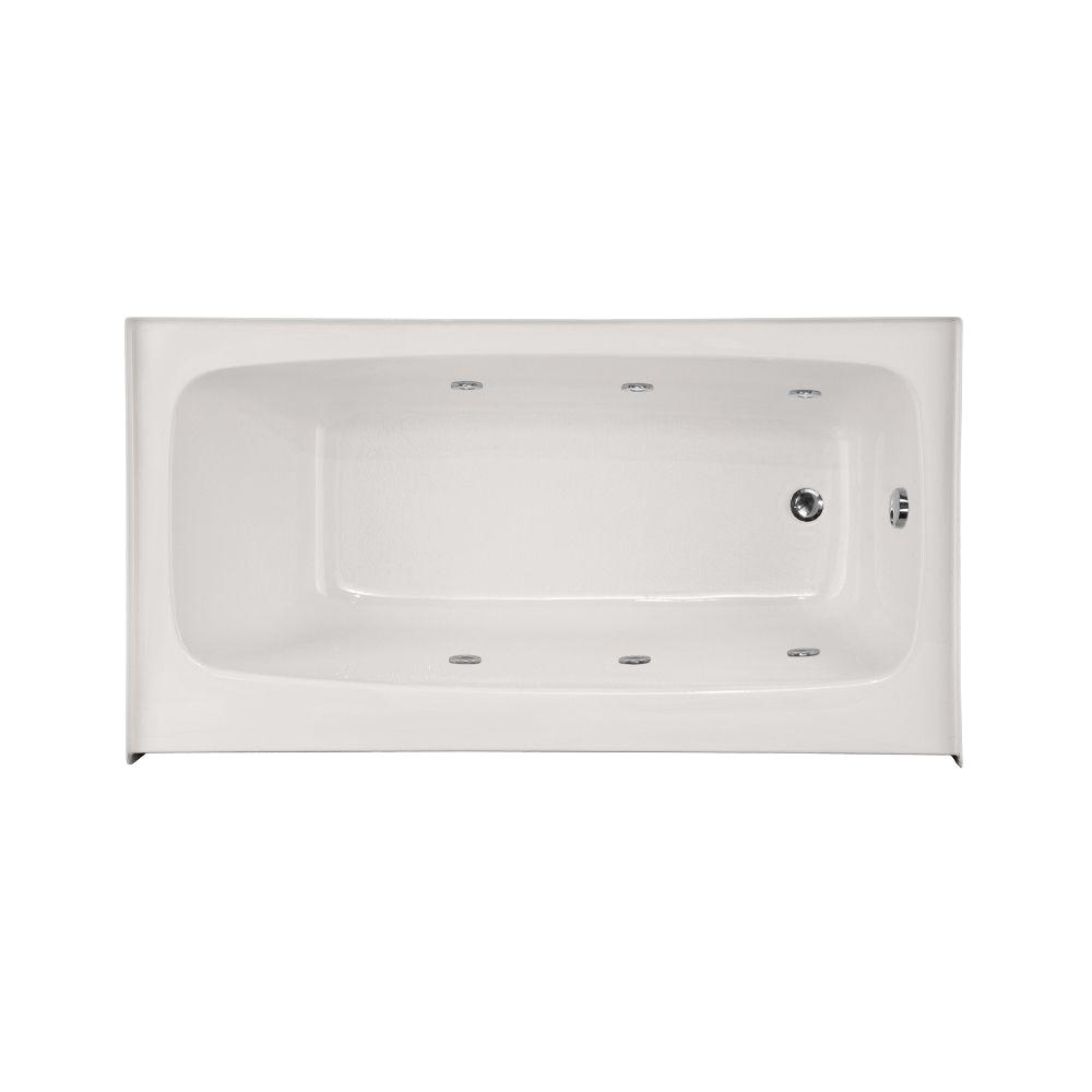 hydro systems trenton 4 5 ft rectangle right hand drain whirlpool tub in white