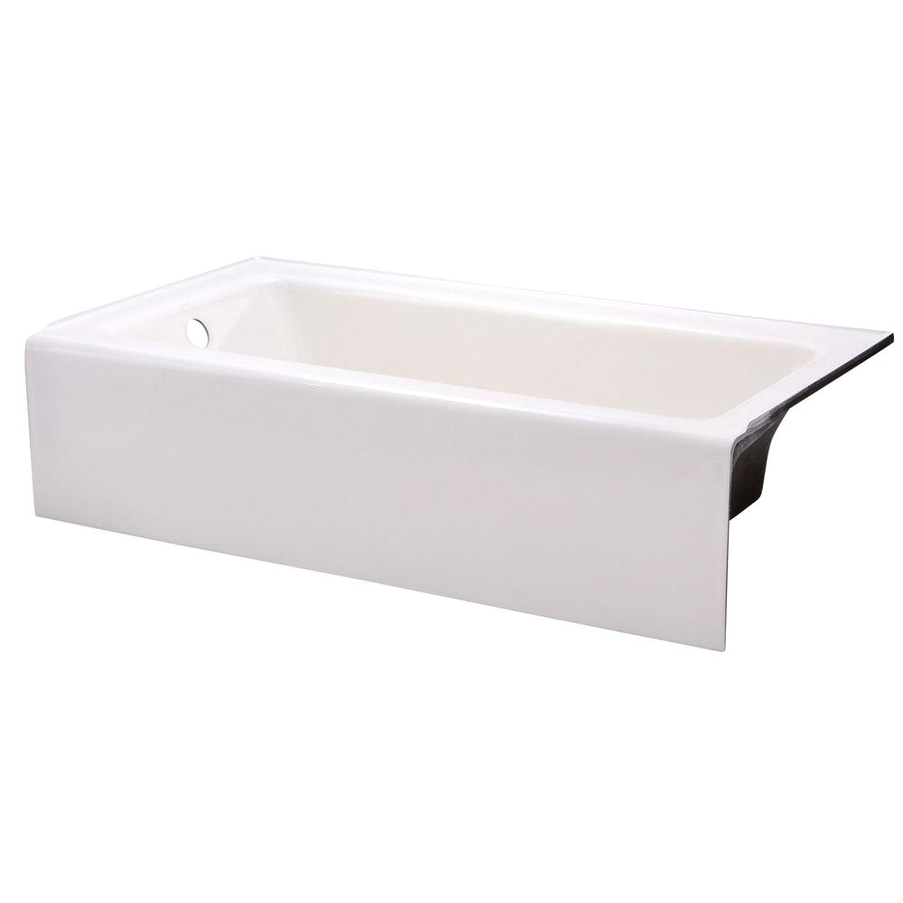 kohler bellwether 5 ft left drain rectangular alcove soaking tub in white