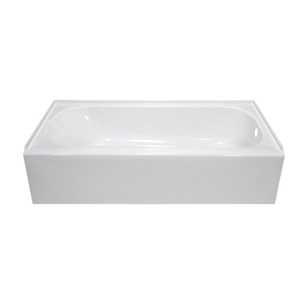 lyons industries victory 4 5 ft right drain soaking tub in white