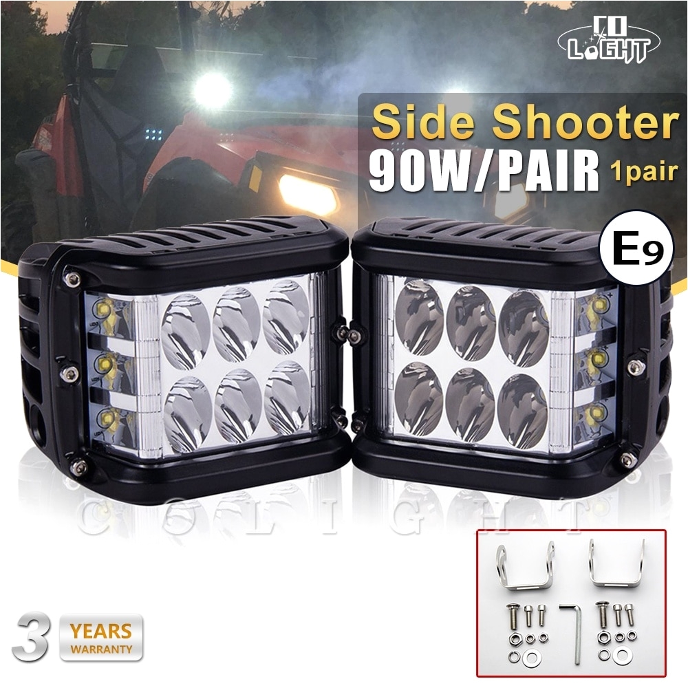 co light 4inch led light bar 45w led work light 12v 24v spot flood for 4x4 offroad atv truck boat utv auto driving light led bar in light bar work light