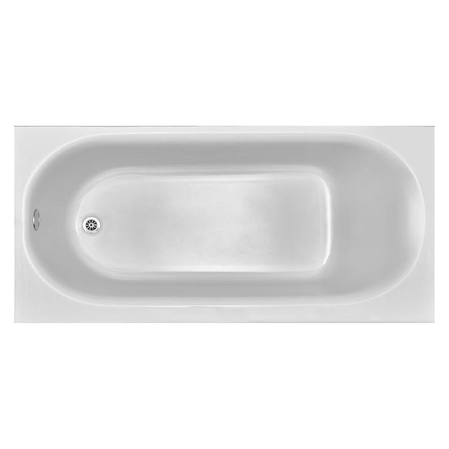 american standard princeton 60 in white porcelain enameled steel rectangular left hand drain alcove